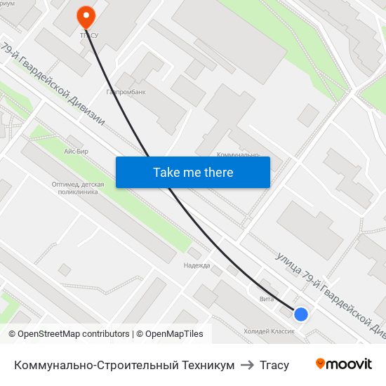 Коммунально-Строительный Техникум to Тгасу map