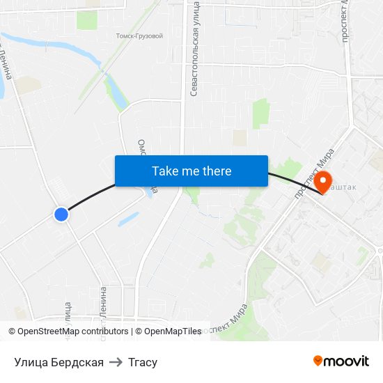 Улица Бердская to Тгасу map