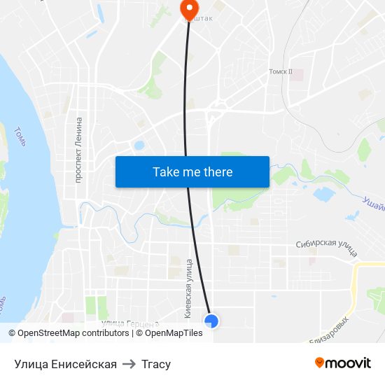 Улица Енисейская to Тгасу map