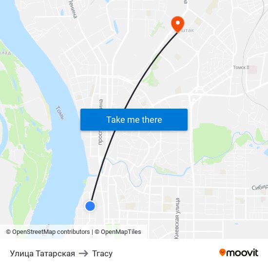 Улица Татарская to Тгасу map
