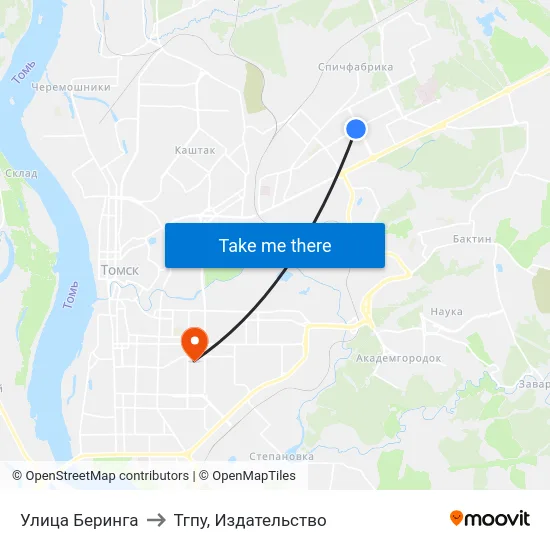 Улица Беринга to Тгпу, Издательство map