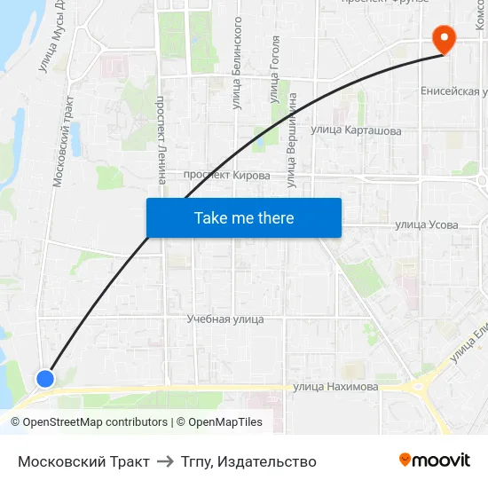 Московский Тракт to Тгпу, Издательство map