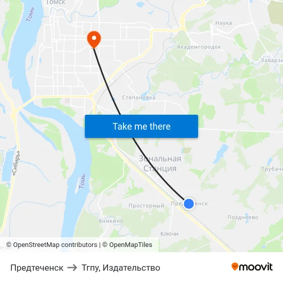Предтеченск to Тгпу, Издательство map