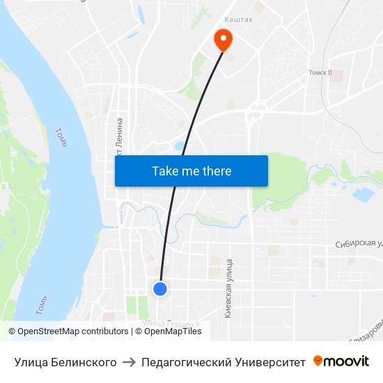 Улица Белинского to Педагогический Университет map