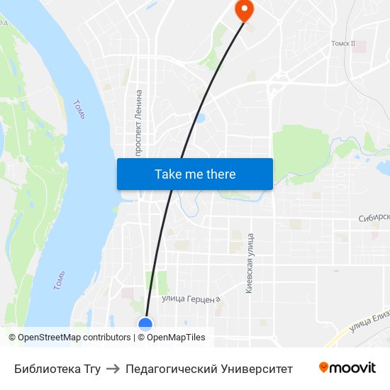 Библиотека Тгу to Педагогический Университет map