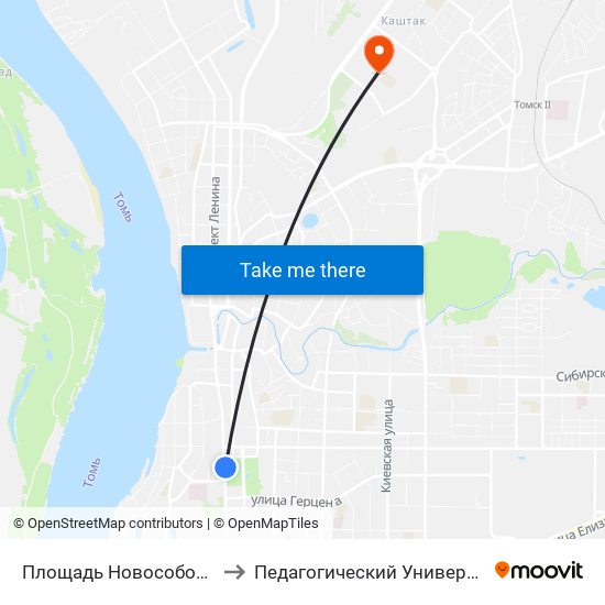 Площадь Новособорная to Педагогический Университет map