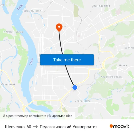 Шевченко, 60 to Педагогический Университет map