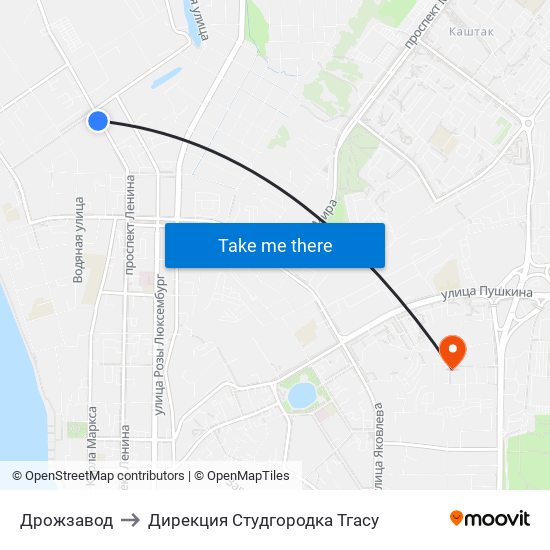 Дрожзавод to Дирекция Студгородка Тгасу map