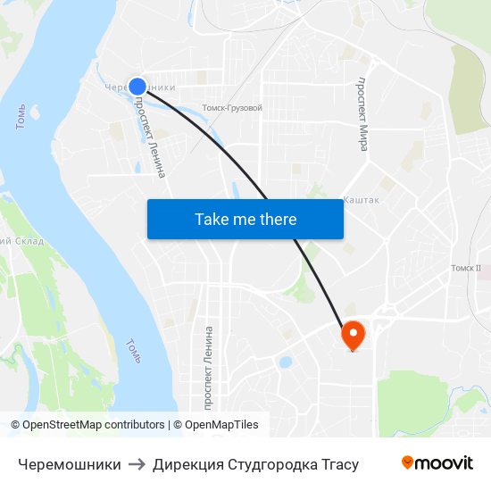 Черемошники to Дирекция Студгородка Тгасу map