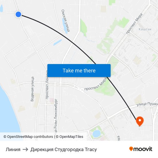 Линия to Дирекция Студгородка Тгасу map