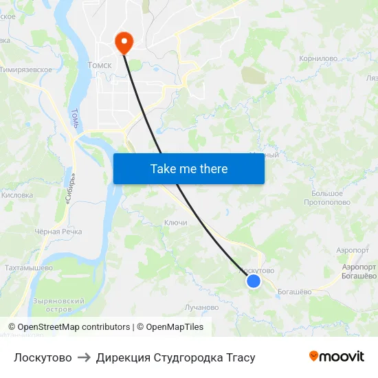Лоскутово to Дирекция Студгородка Тгасу map