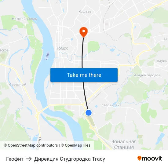 Геофит to Дирекция Студгородка Тгасу map