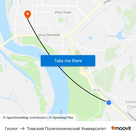 Геолог to Томский Политехнический Университет map