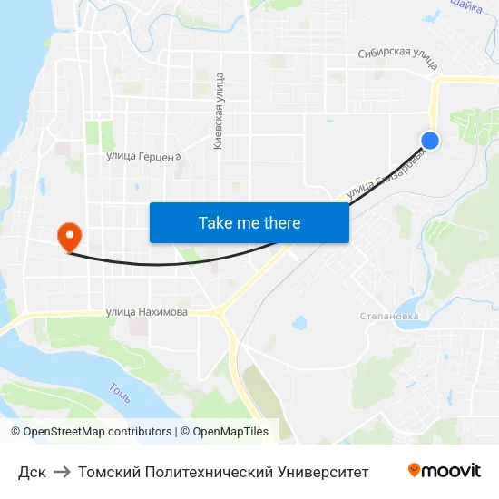 Дск to Томский Политехнический Университет map