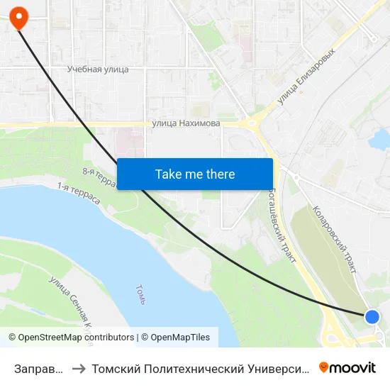 Заправка to Томский Политехнический Университет map