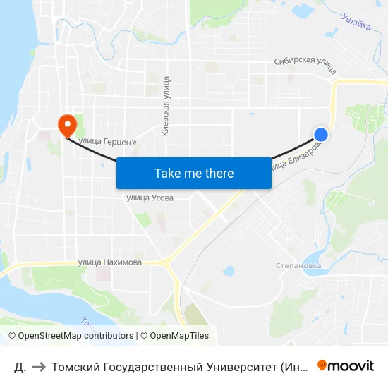 Дск to Томский Государственный Университет (Институт Экономики И Менеджмента) map