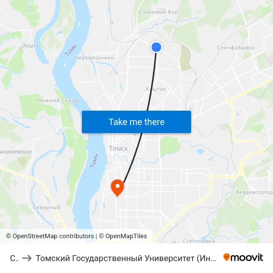 Суд to Томский Государственный Университет (Институт Экономики И Менеджмента) map
