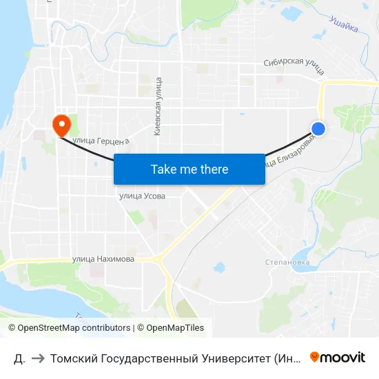 Дск to Томский Государственный Университет (Институт Экономики И Менеджмента) map