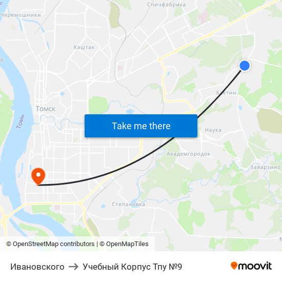 Ивановского to Учебный Корпус Тпу №9 map