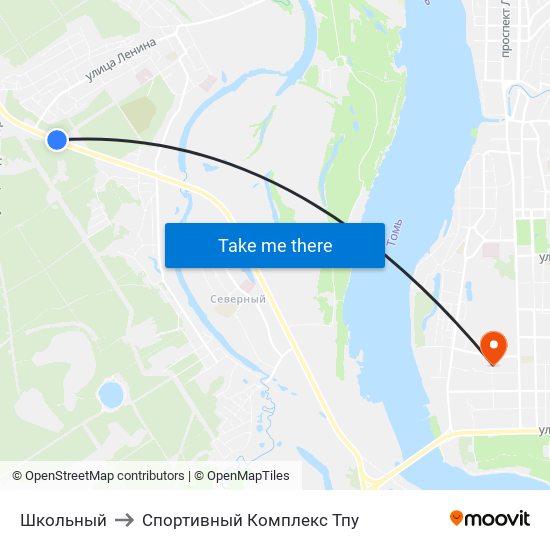 Школьный to Спортивный Комплекс Тпу map