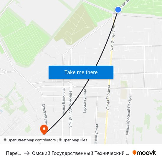 Переезд to Омский Государственный Технический Университет map