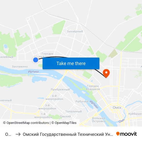 Омгу to Омский Государственный Технический Университет map