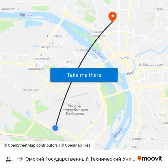 Доц to Омский Государственный Технический Университет map