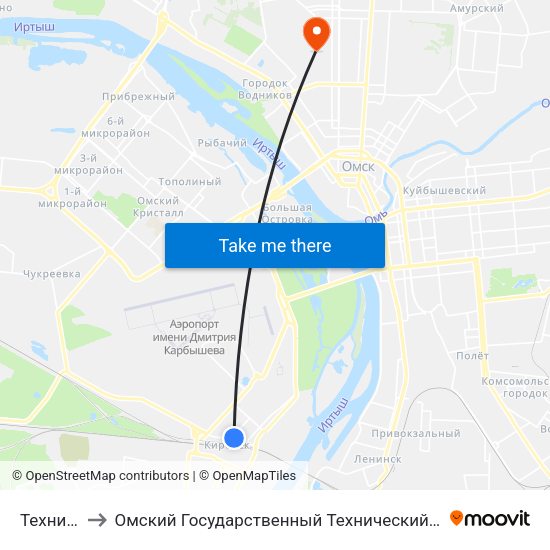 Техникум to Омский Государственный Технический Университет map