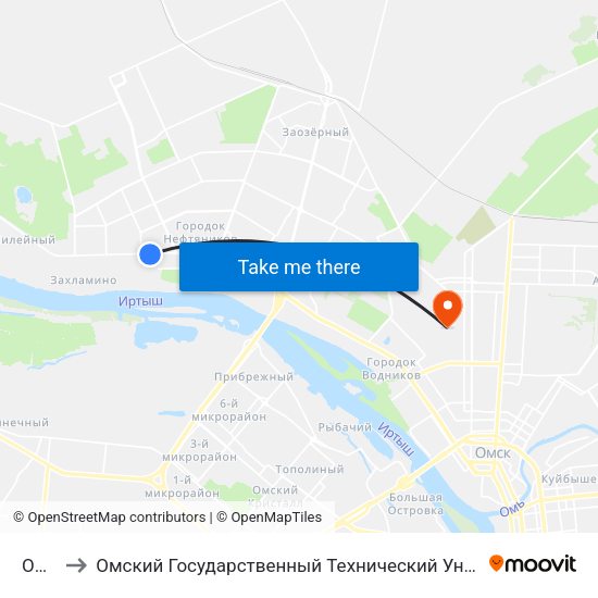 Омгу to Омский Государственный Технический Университет map