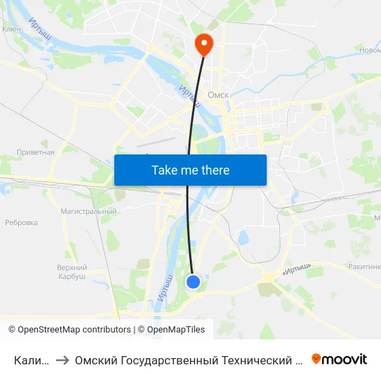 Калитка to Омский Государственный Технический Университет map