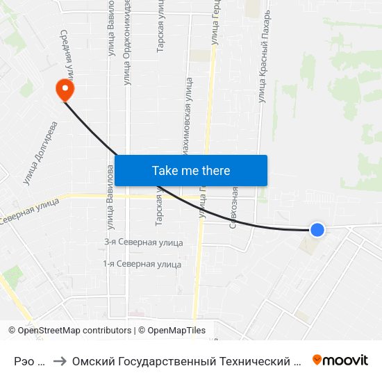 Рэо Гаи to Омский Государственный Технический Университет map