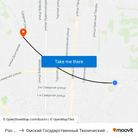 Рэо Гаи to Омский Государственный Технический Университет map