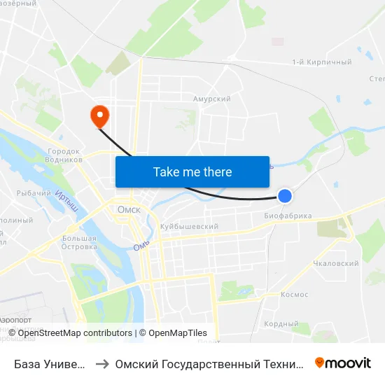 База Универсальная to Омский Государственный Технический Университет map
