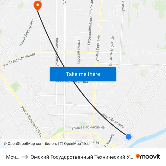 Мсч-10 to Омский Государственный Технический Университет map