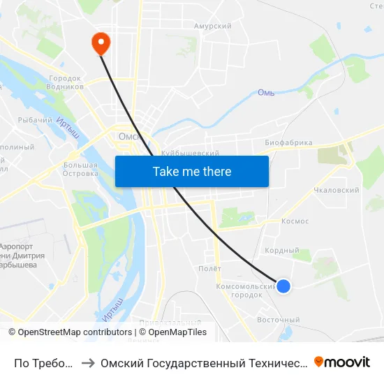 По Требованию to Омский Государственный Технический Университет map