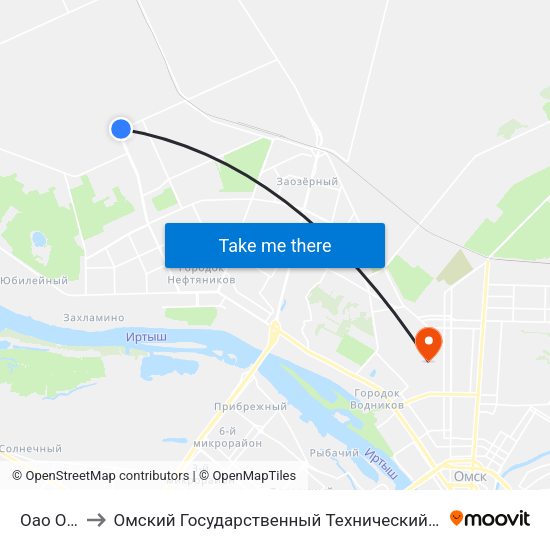 Оао Онпз to Омский Государственный Технический Университет map
