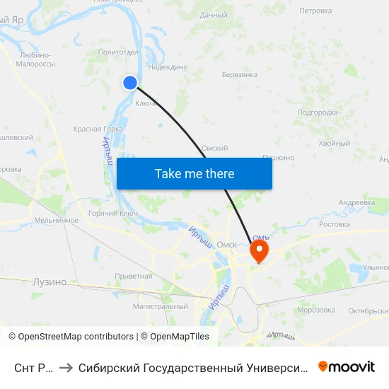 Снт Росинка to Сибирский Государственный Университет Физической Культуры И Спорта map