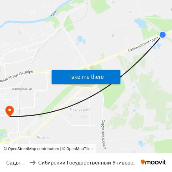 Сады Фантазия to Сибирский Государственный Университет Физической Культуры И Спорта map
