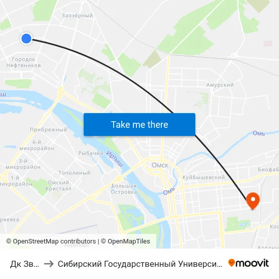 Дк Звездный to Сибирский Государственный Университет Физической Культуры И Спорта map