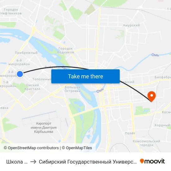 Школа Милиции to Сибирский Государственный Университет Физической Культуры И Спорта map