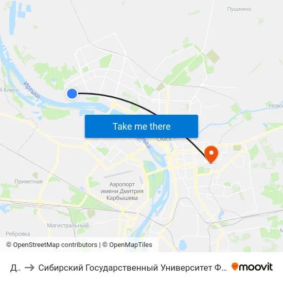Док to Сибирский Государственный Университет Физической Культуры И Спорта map