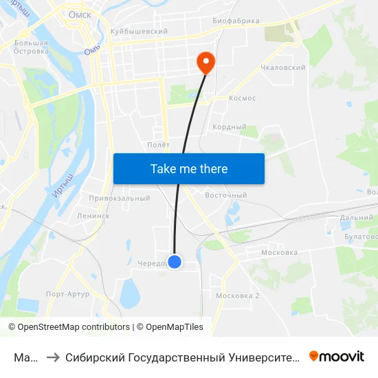 Магазин to Сибирский Государственный Университет Физической Культуры И Спорта map