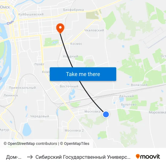 Дом-Интернат to Сибирский Государственный Университет Физической Культуры И Спорта map