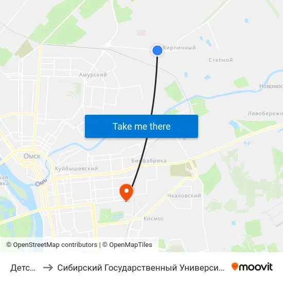 Детский Сад to Сибирский Государственный Университет Физической Культуры И Спорта map