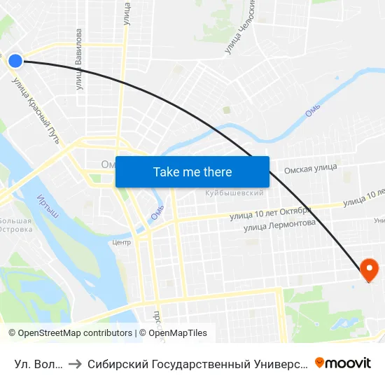 Ул. Волховстроя to Сибирский Государственный Университет Физической Культуры И Спорта map