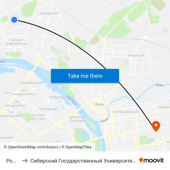 Ромашка to Сибирский Государственный Университет Физической Культуры И Спорта map