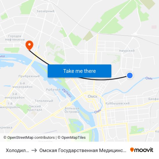 Холодильник to Омская Государственная Медицинская Академия map