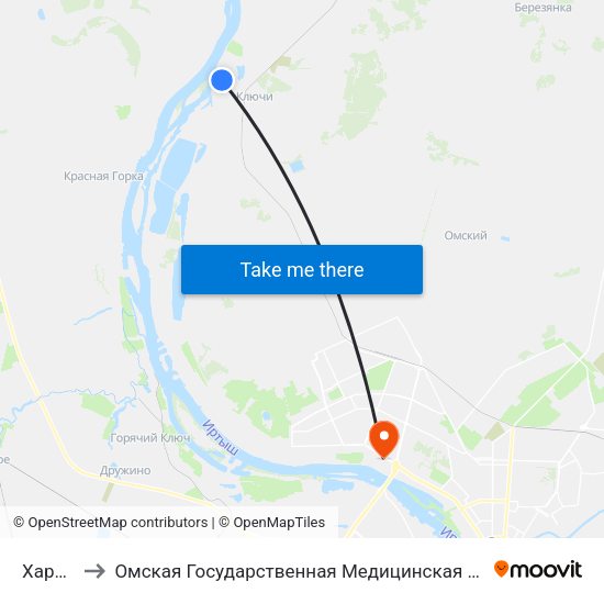Харино to Омская Государственная Медицинская Академия map
