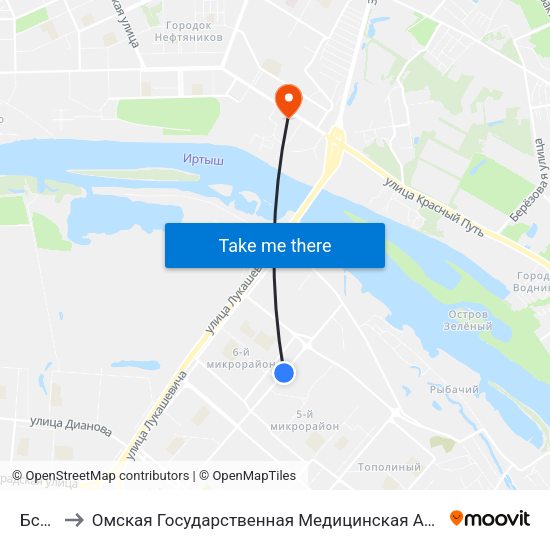 Бсмп to Омская Государственная Медицинская Академия map