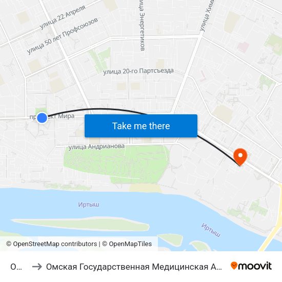 Омгу to Омская Государственная Медицинская Академия map
